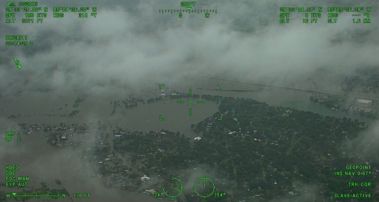 A view of flood damage over Houston as captured by the CGNR 2003