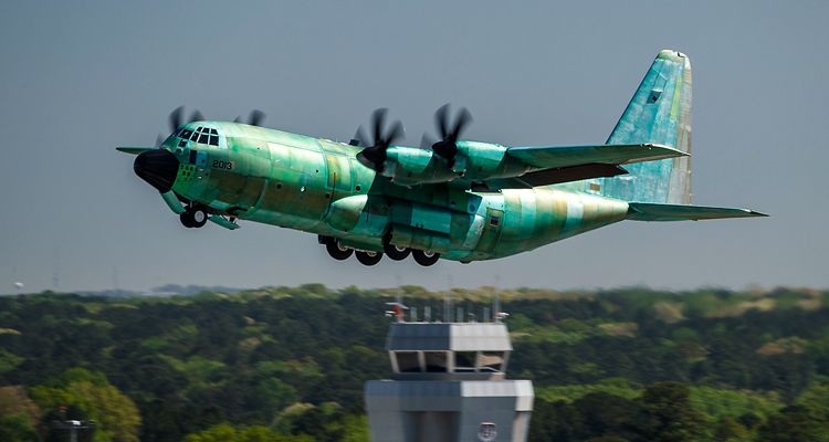 13th C-130J takes off from Lockheed Martin
