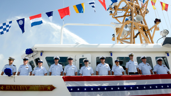 The crew of Coast Guard Cutter Benjamin Dailey