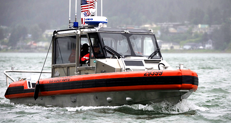 A boat crew from Coast Guard Station Juneau, Alaska