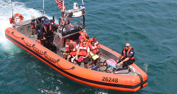 An over-the-horizon-IV cutter boat from Coast Guard Cutter Valiant
