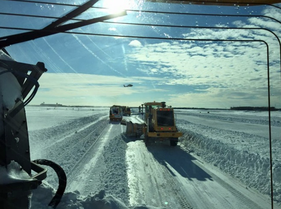 BCC FED personnel plowing during the Winter of 2014-2015