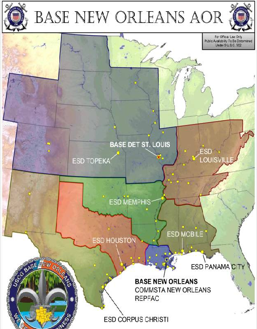 Base New Orleans AOR Map Base New Orleans AOR Map