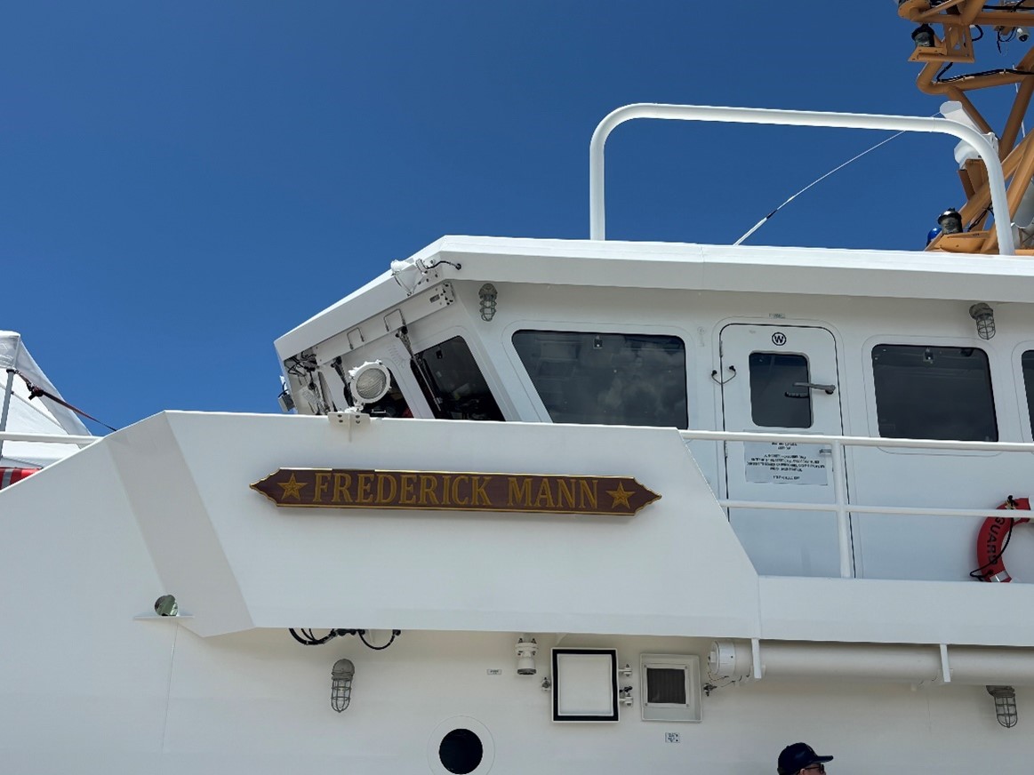 Frederick Mann, dockside in Key West, Florida. U.S. Coast Guard photo.