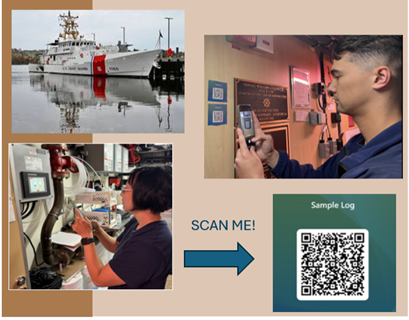 QR-enabled logging system that streamlines data entry for watchstanders, ensuring accurate records and freeing up personnel for mission-critical operations