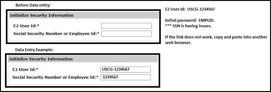 ETS Initial Logon Dialog Boxes