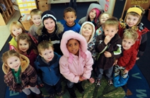Photo of children that take part in Coast Guard childcare
