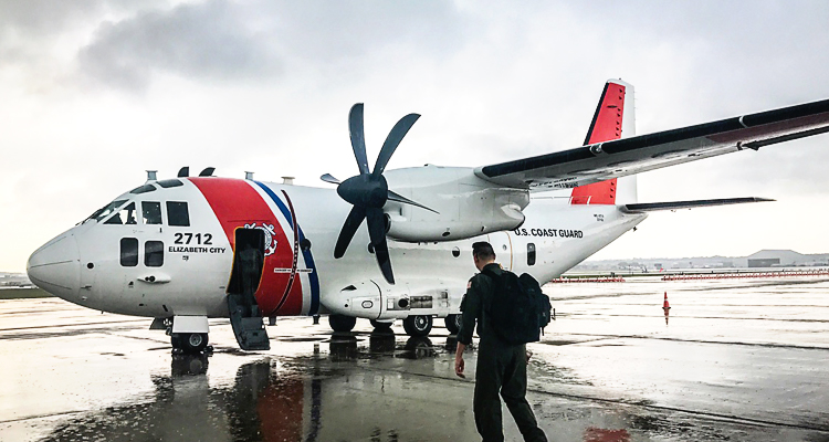 A C-27J used to assist in the Hurricane Harvey efforts
